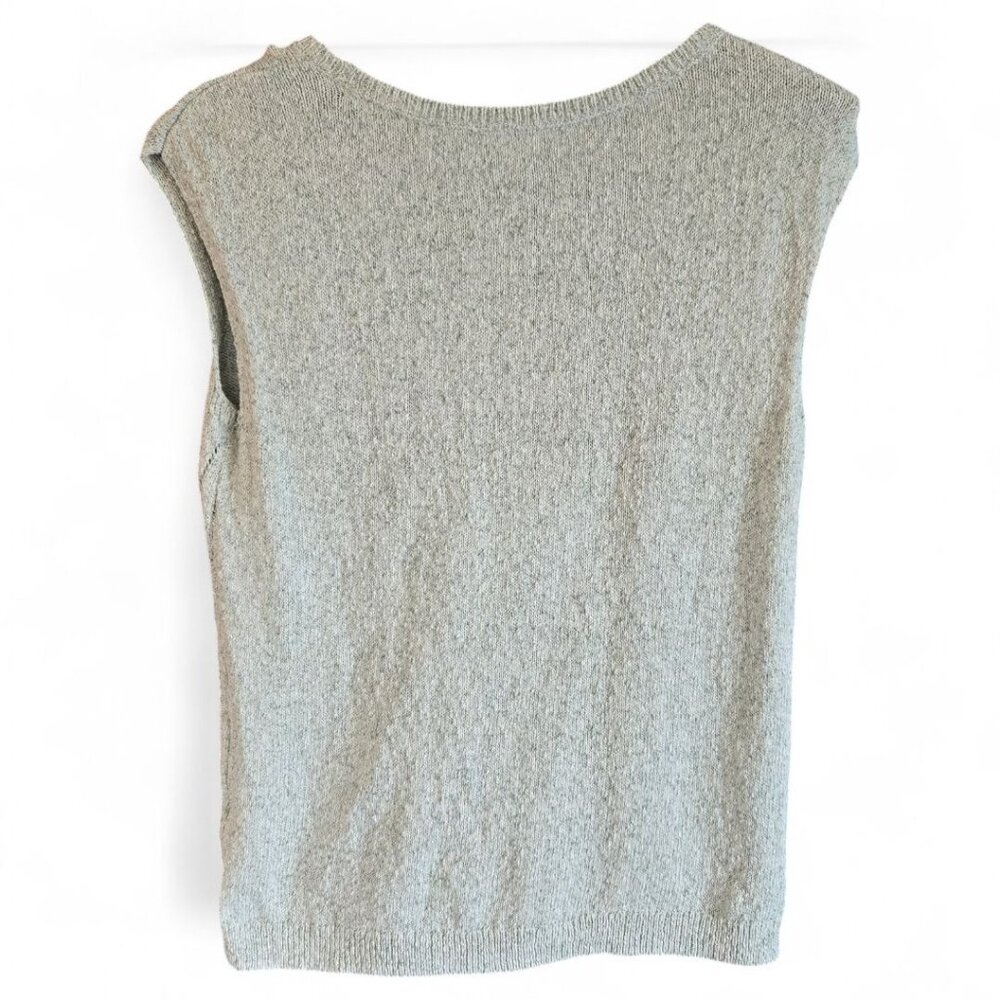 J.Jill Pure Jill Womens Small Spray Dyed Sleeveless Sweater Top Shell Pistachio - Picture 4 of 7